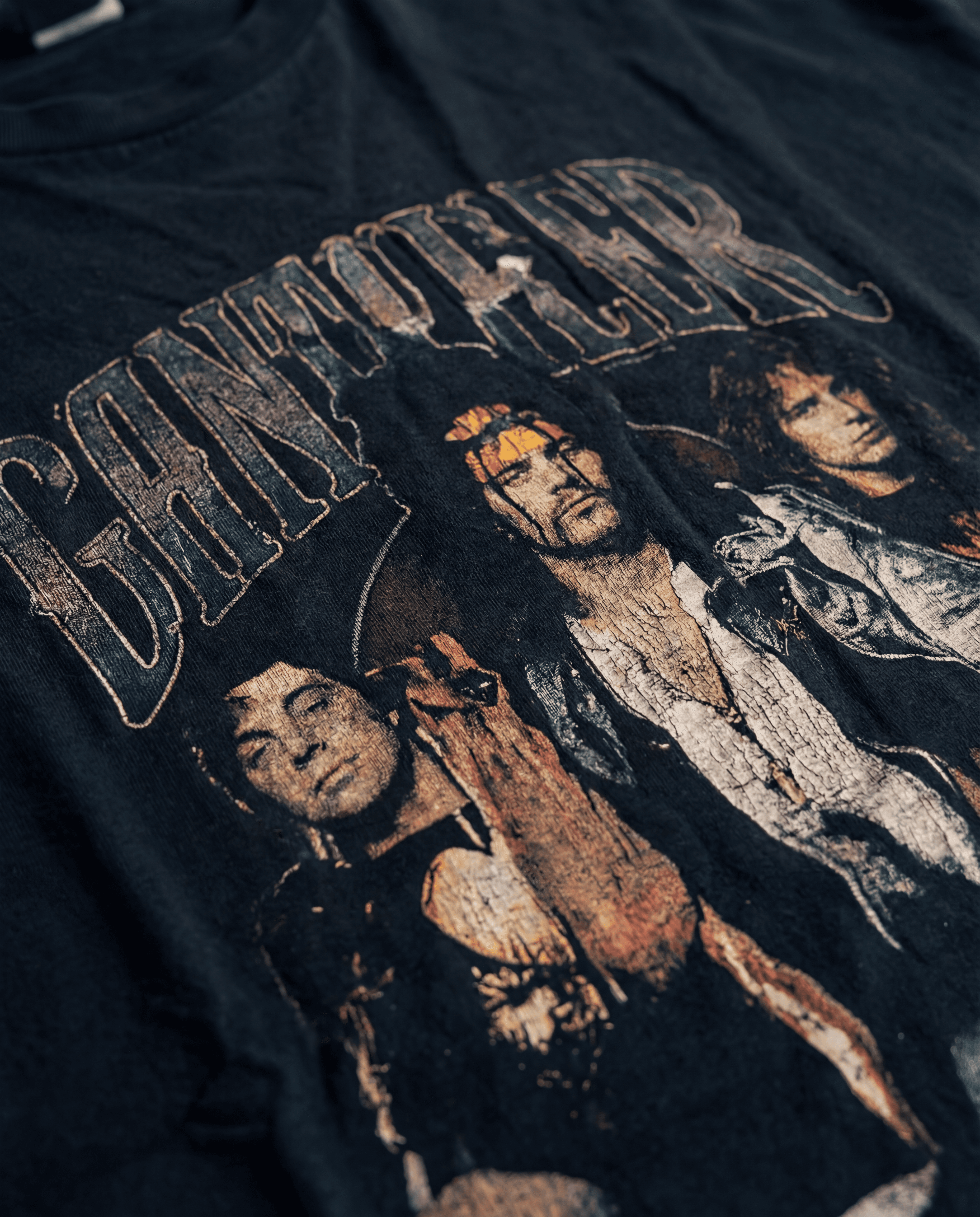 Vintage band tee close-up